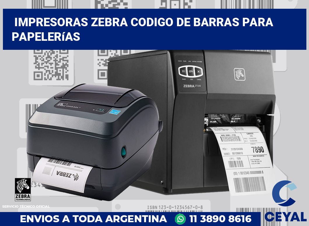 impresoras zebra codigo de barras para Papelerías