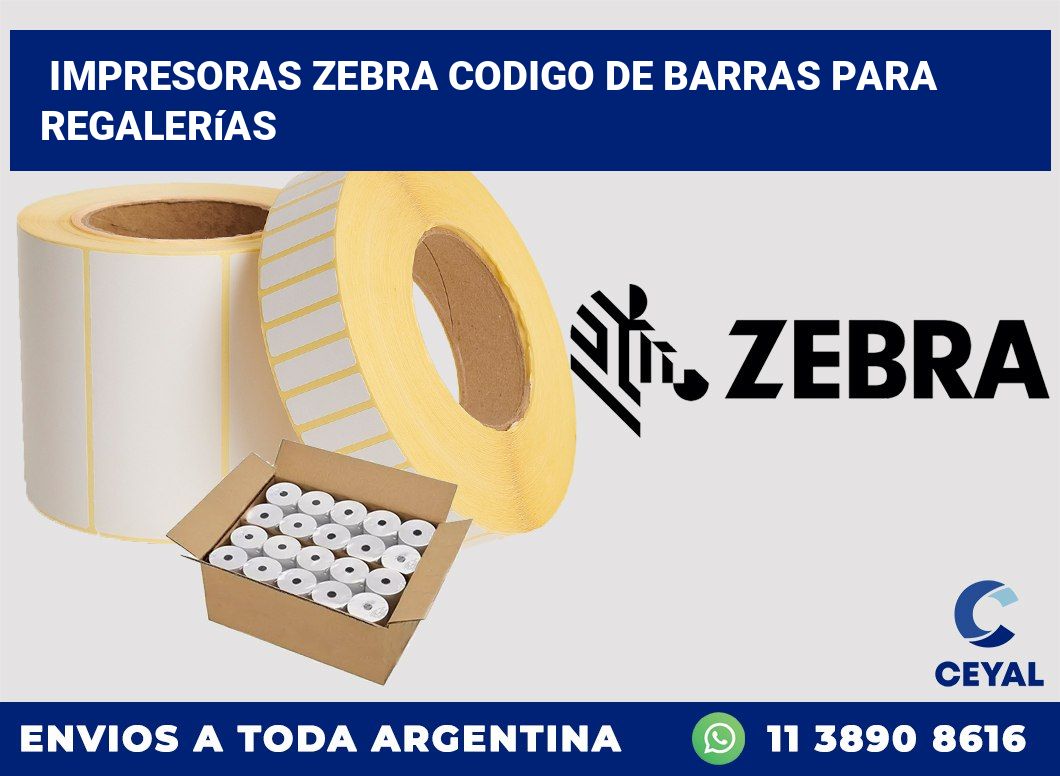 impresoras zebra codigo de barras para Regalerías