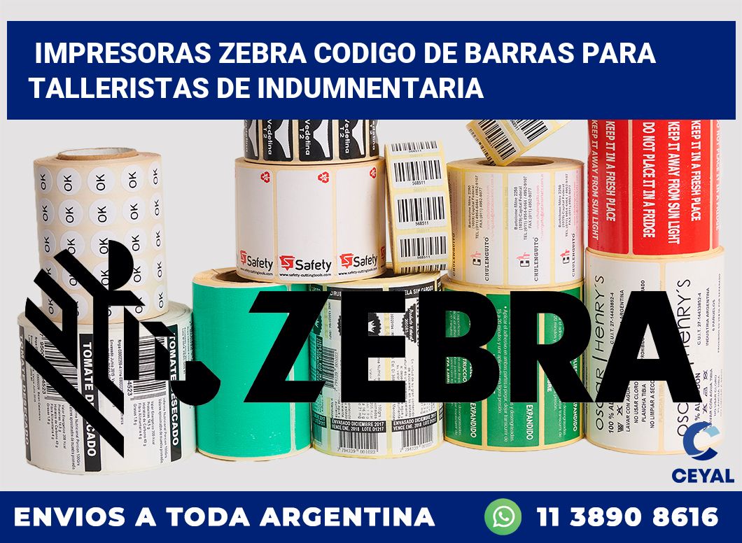 impresoras zebra codigo de barras para Talleristas de indumnentaria