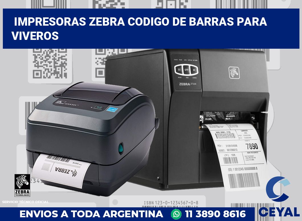 impresoras zebra codigo de barras para Viveros