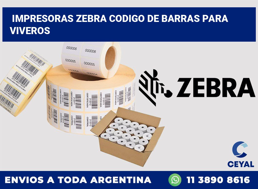 impresoras zebra codigo de barras para Viveros