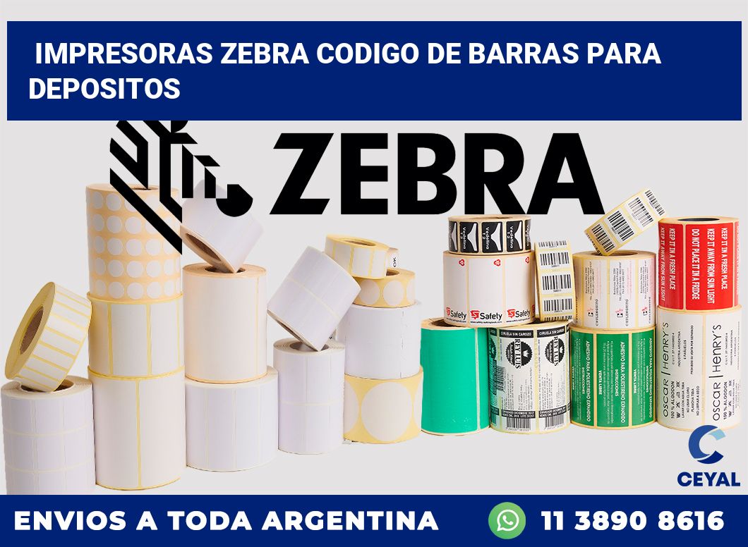 impresoras zebra codigo de barras para depositos