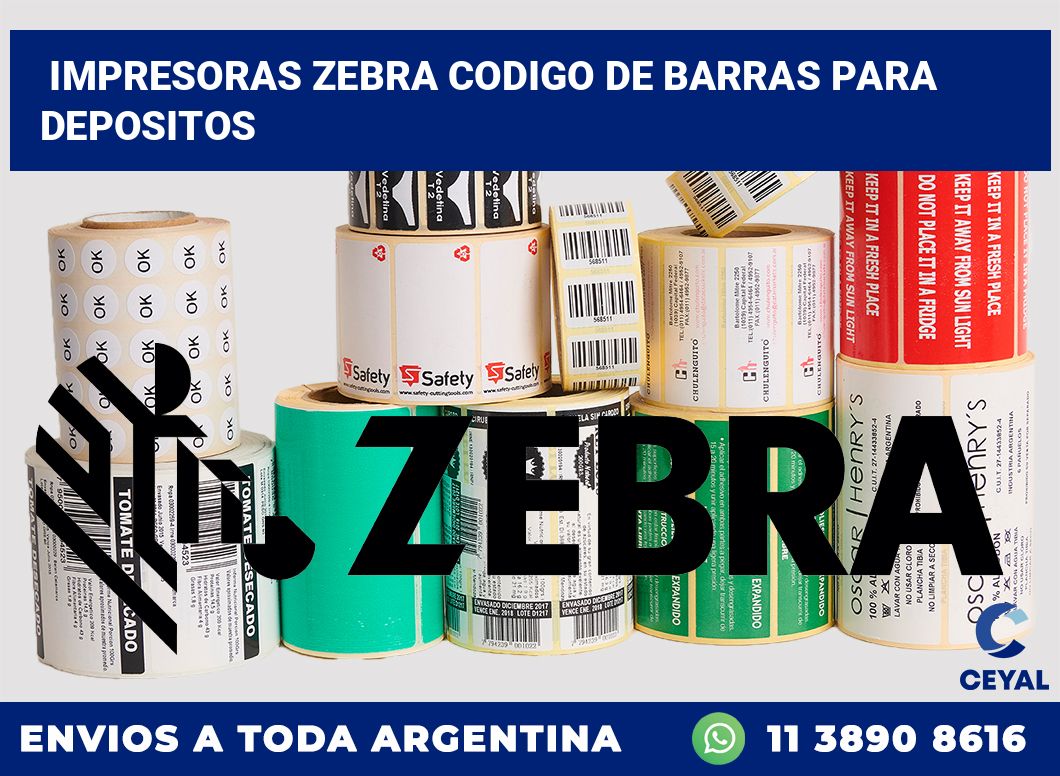 impresoras zebra codigo de barras para depositos