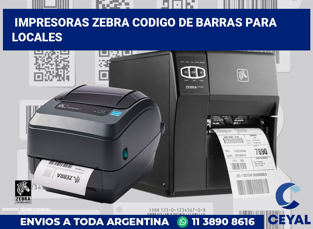 impresoras zebra codigo de barras para locales