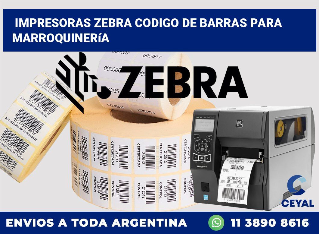 impresoras zebra codigo de barras para marroquinería