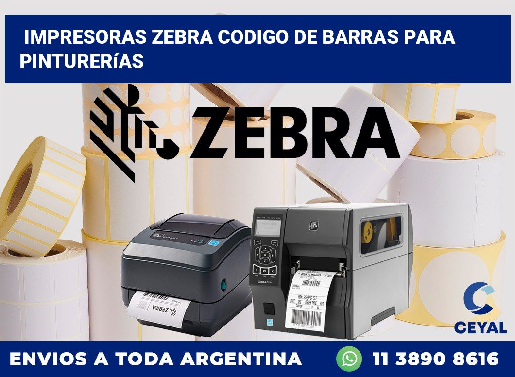 impresoras zebra codigo de barras para pinturerías