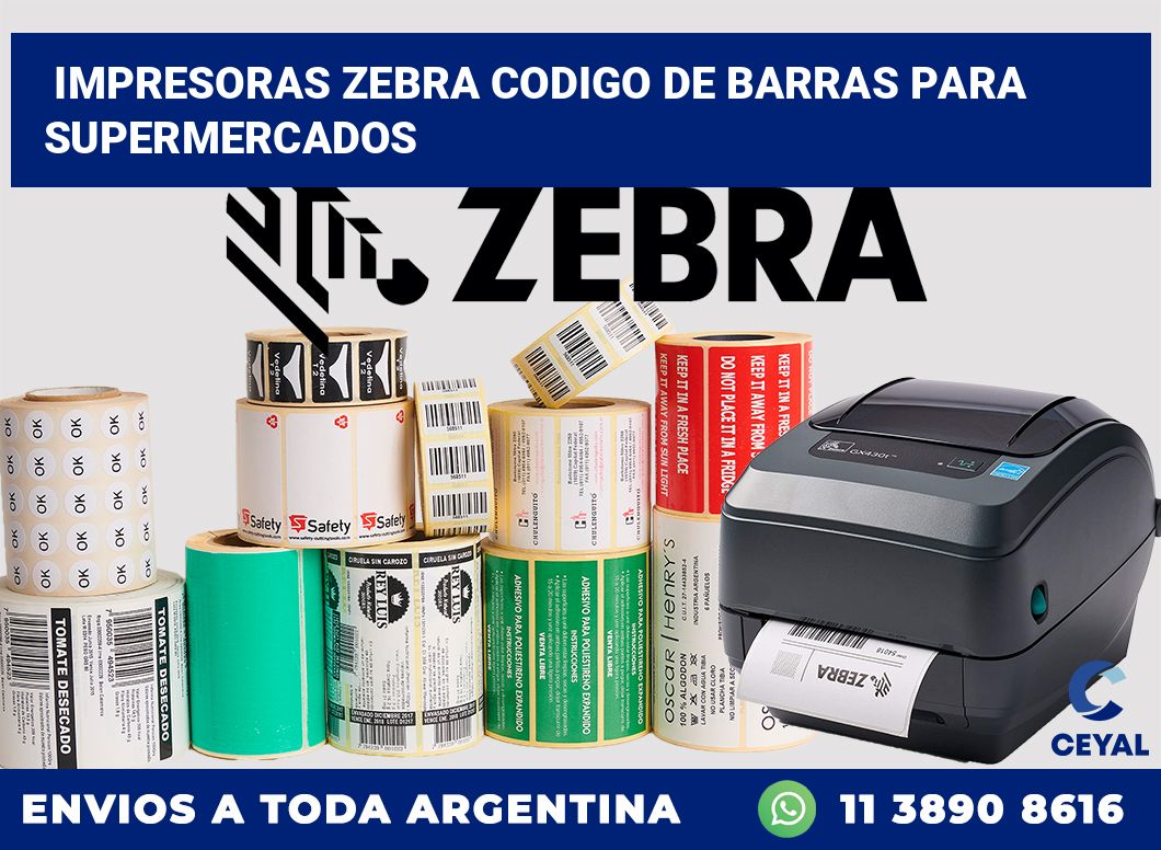 impresoras zebra codigo de barras para supermercados