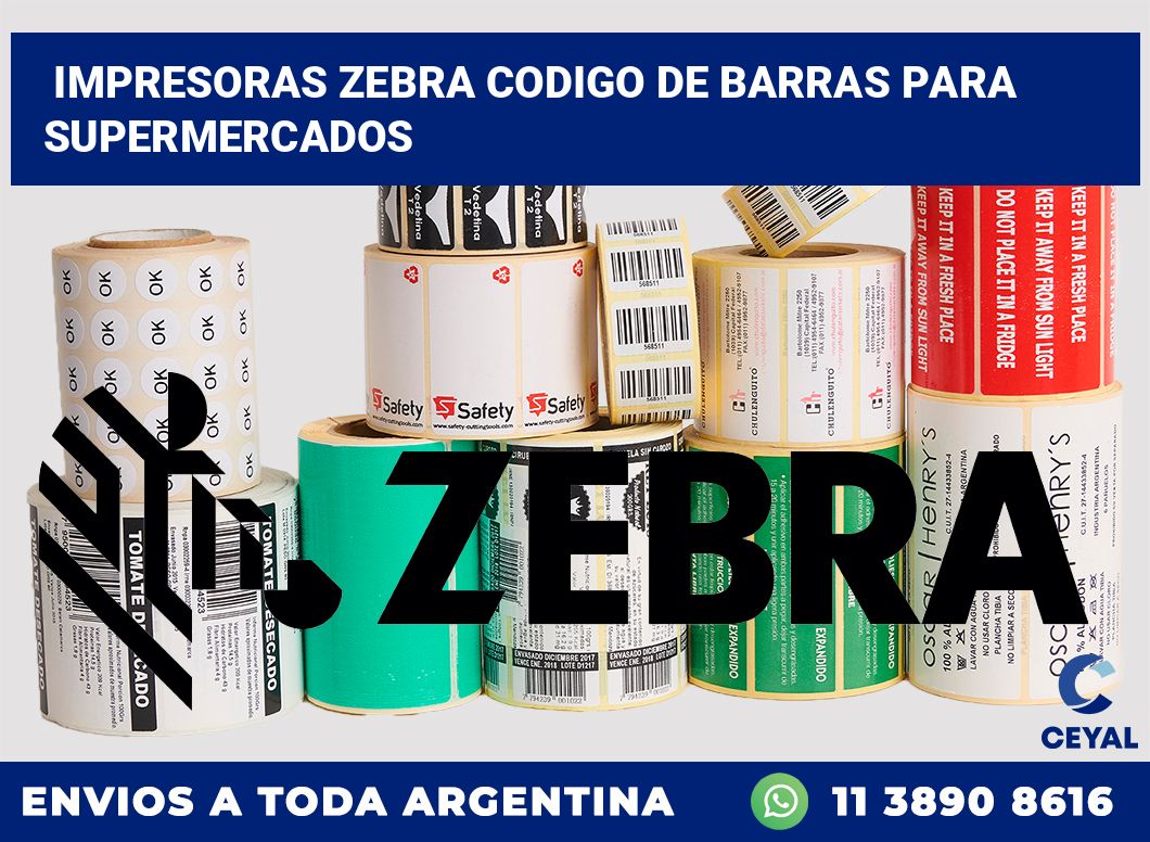 impresoras zebra codigo de barras para supermercados