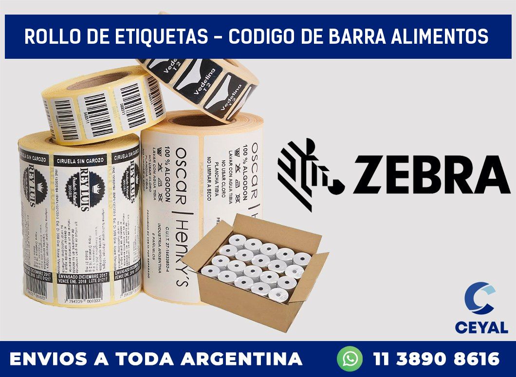 rollo de etiquetas – codigo de barra alimentos