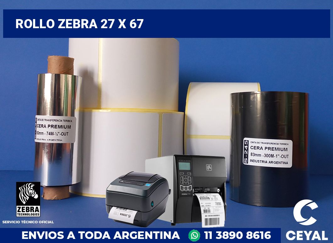 rollo zebra 27 x 67