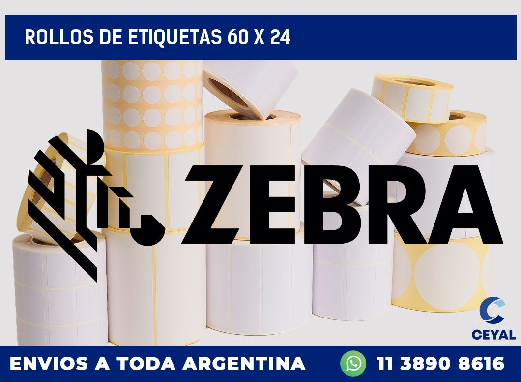 rollos de etiquetas 60 x 24