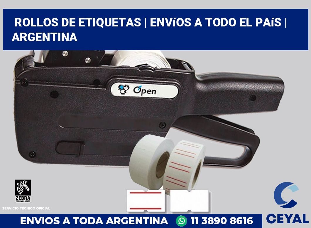rollos de etiquetas | Envíos a todo el país | Argentina