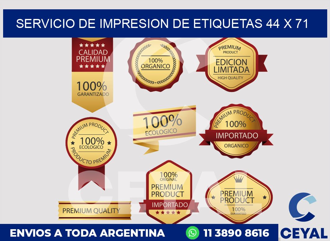 servicio de impresion de etiquetas 44 x 71