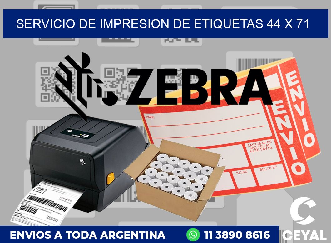 servicio de impresion de etiquetas 44 x 71