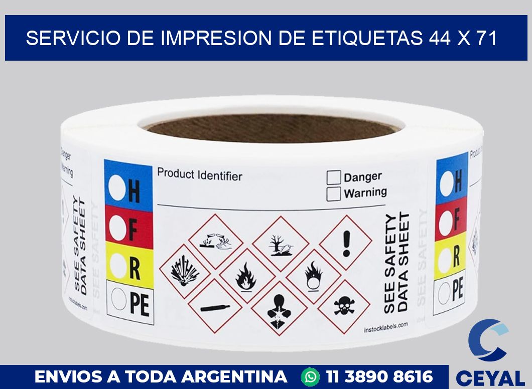 servicio de impresion de etiquetas 44 x 71