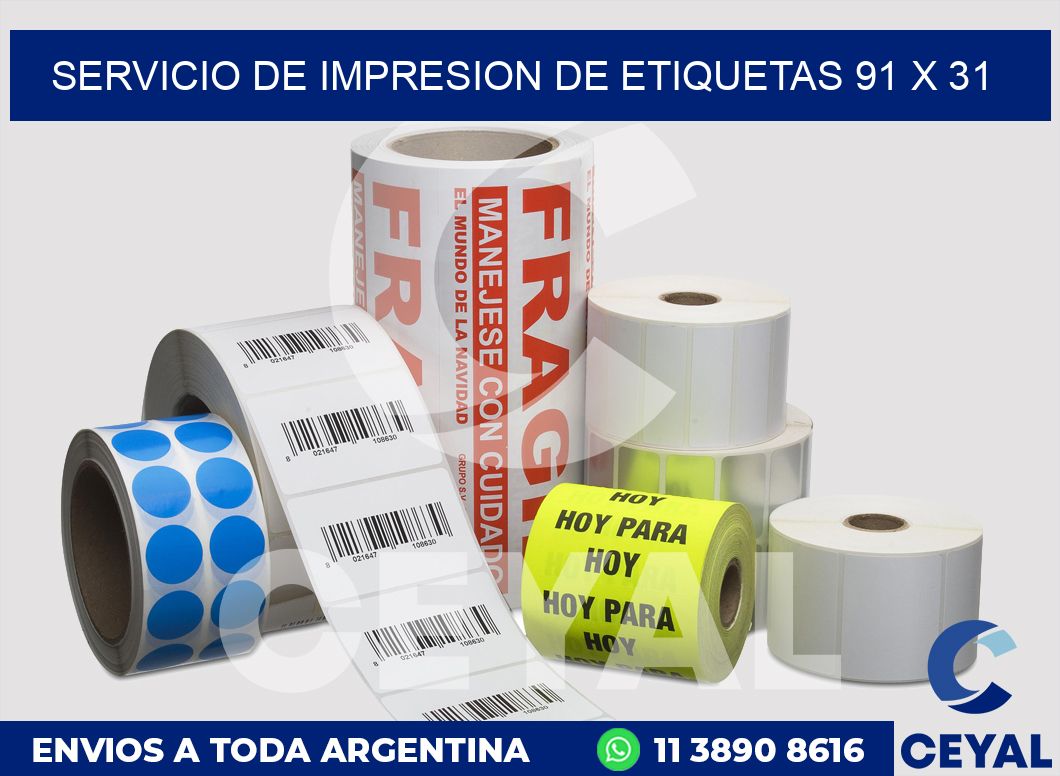 servicio de impresion de etiquetas 91 x 31