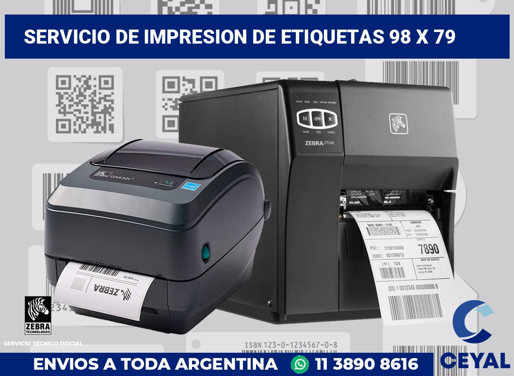 servicio de impresion de etiquetas 98 x 79