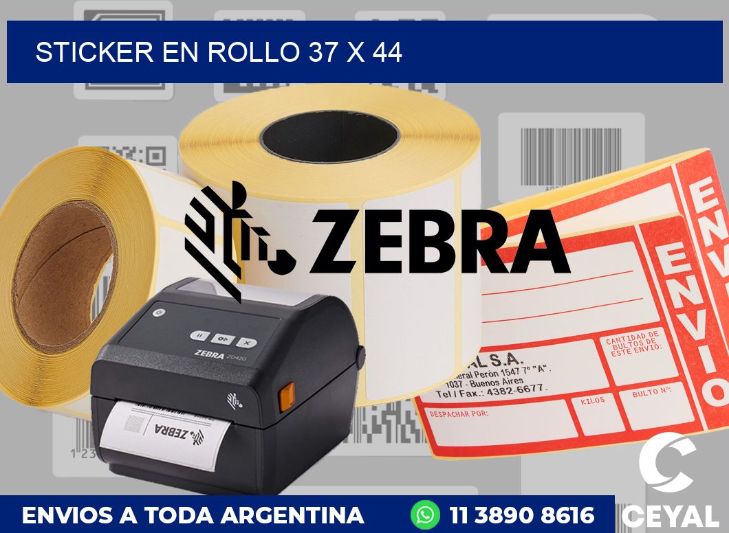 sticker en rollo 37 x 44