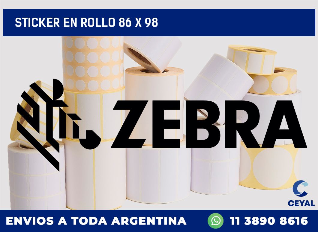 sticker en rollo 86 x 98