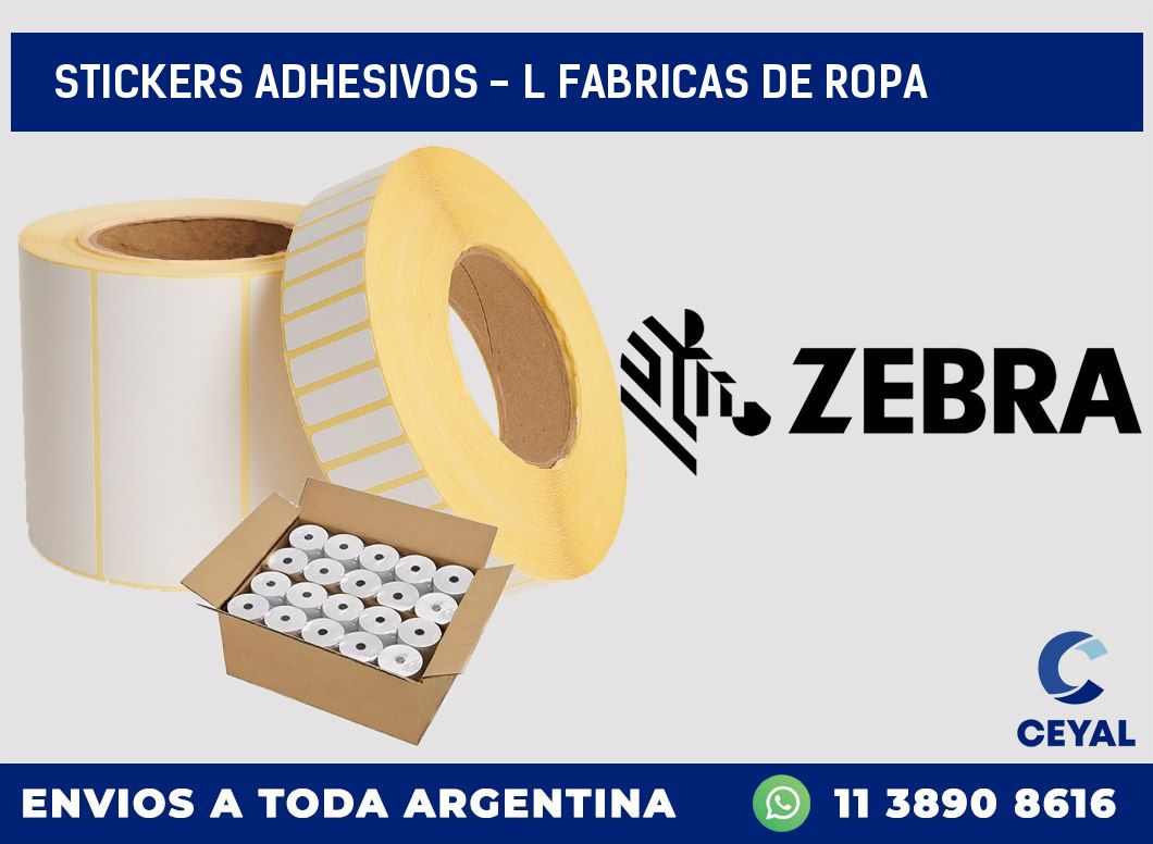 stickers adhesivos - l fabricas de ropa