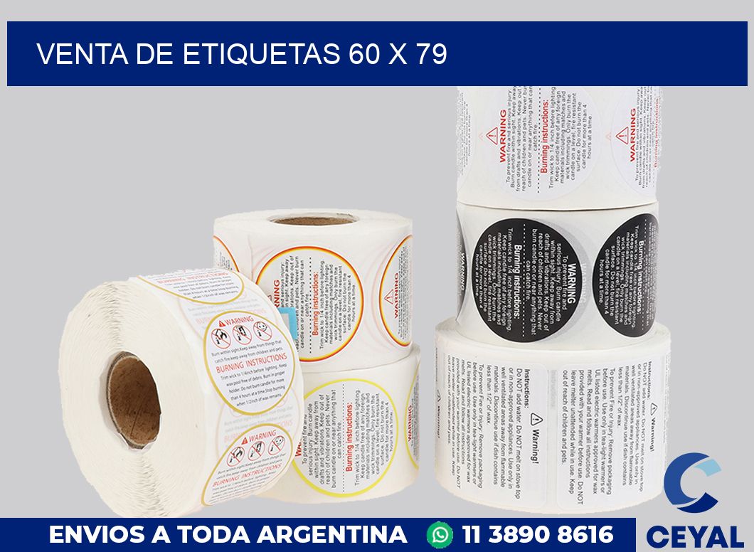 venta de etiquetas 60 x 79