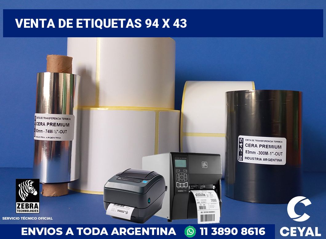 venta de etiquetas 94 x 43