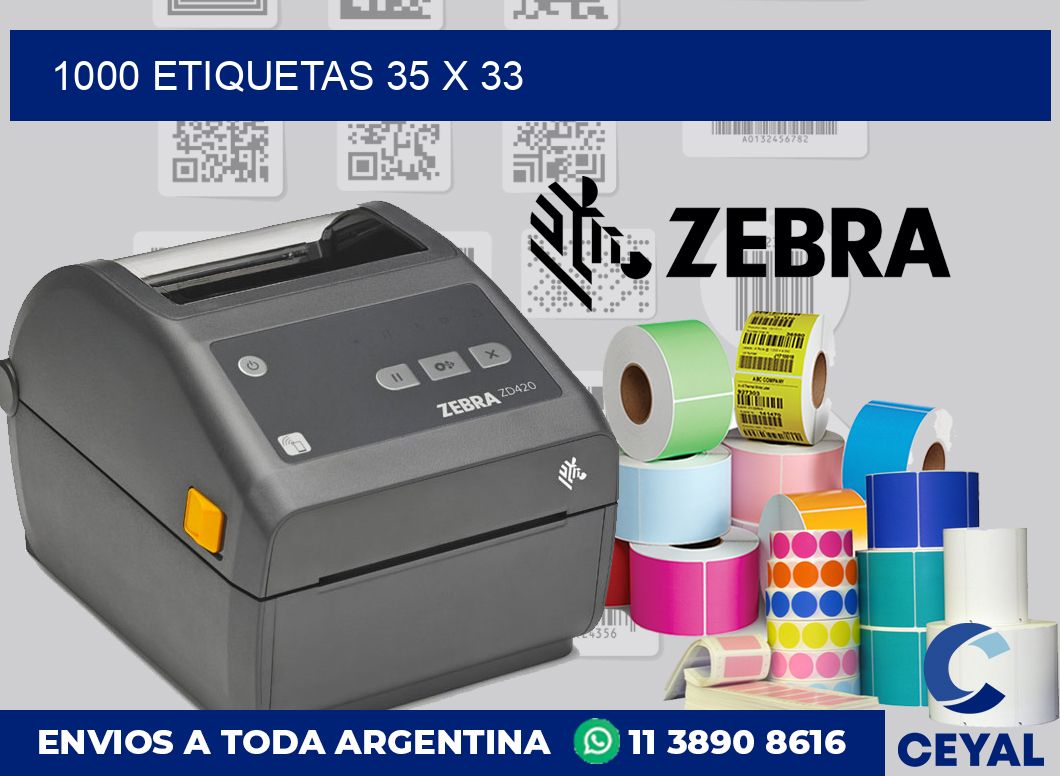 1000 etiquetas 35 x 33