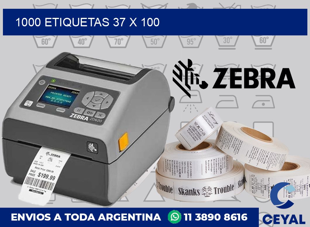 1000 etiquetas 37 x 100