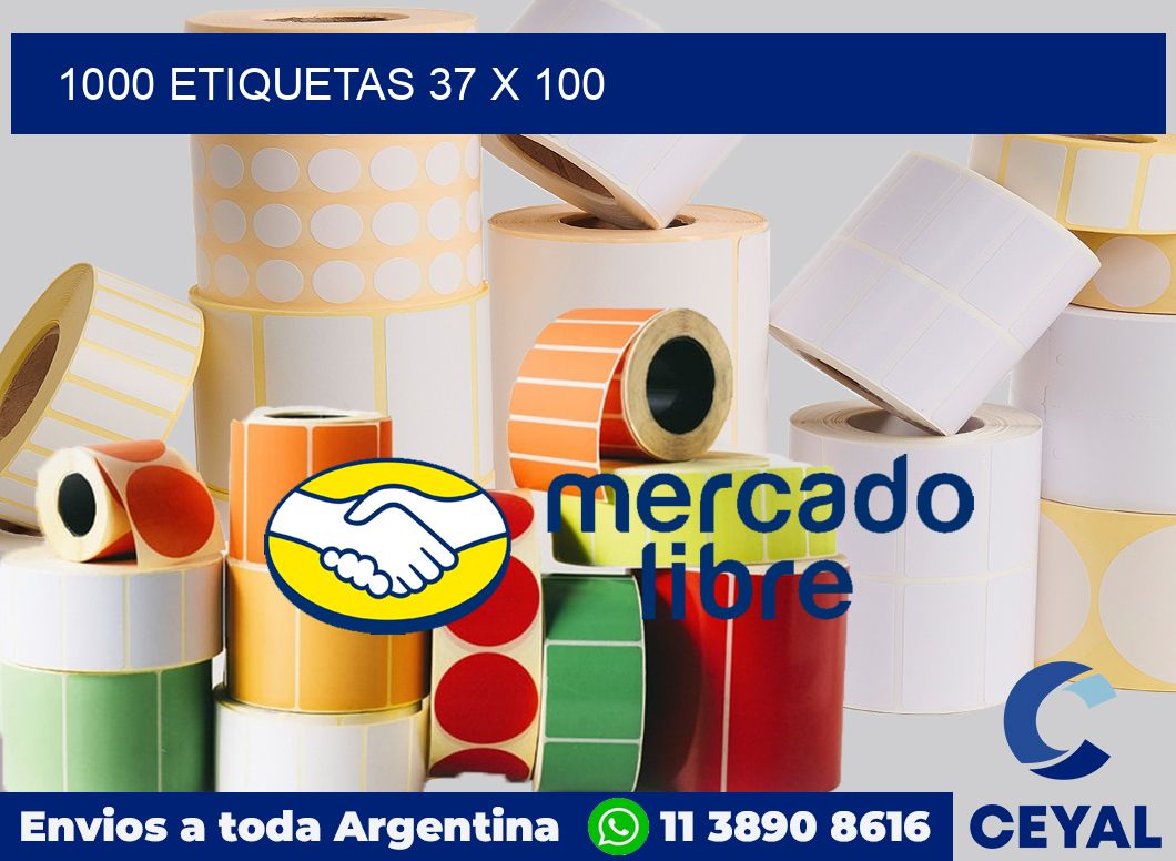1000 etiquetas 37 x 100