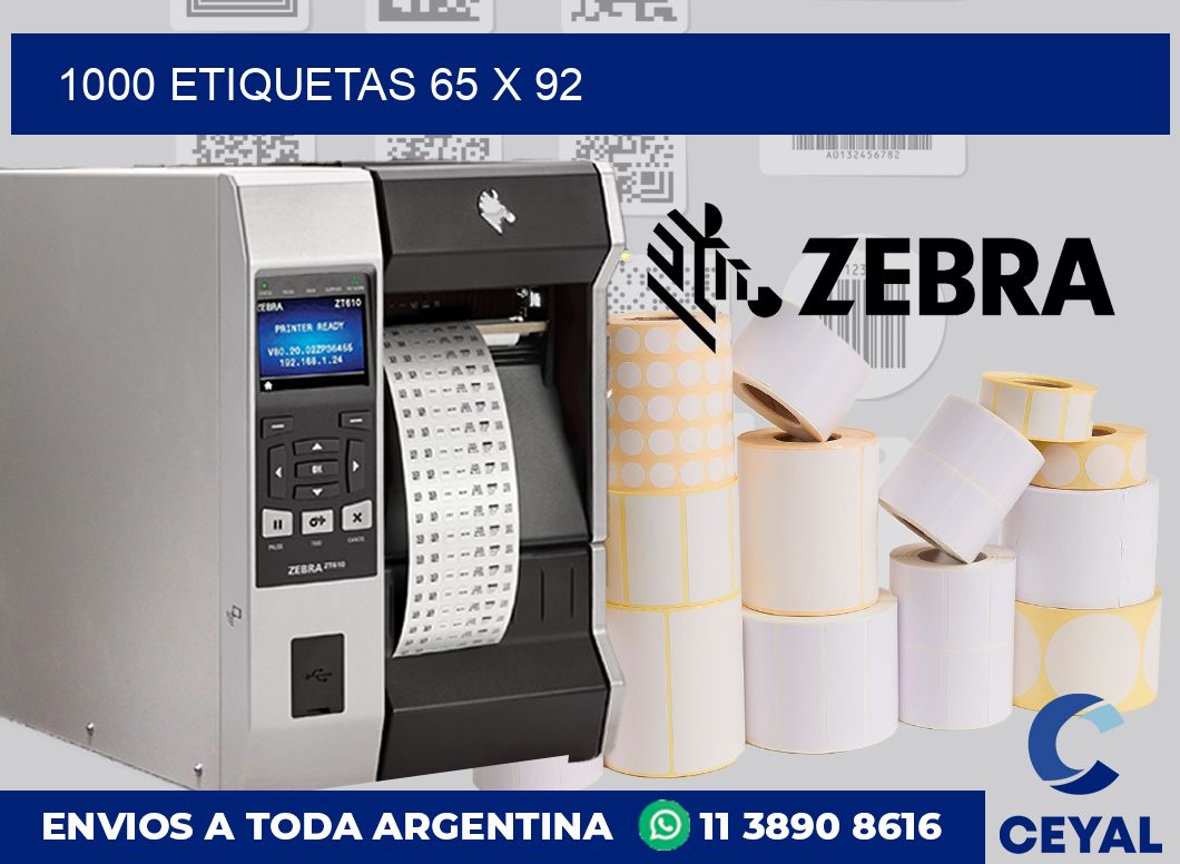 1000 etiquetas 65 x 92