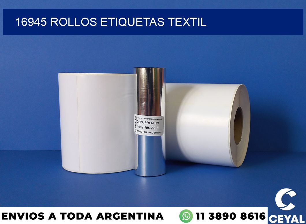 16945 rollos etiquetas textil