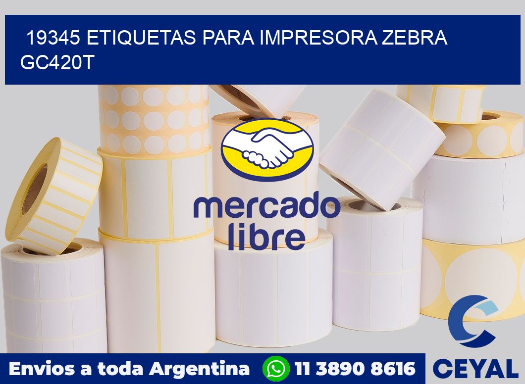 19345 etiquetas para impresora zebra GC420T