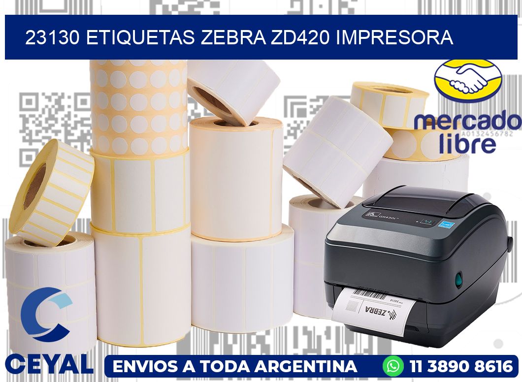 23130 etiquetas Zebra zd420 impresora