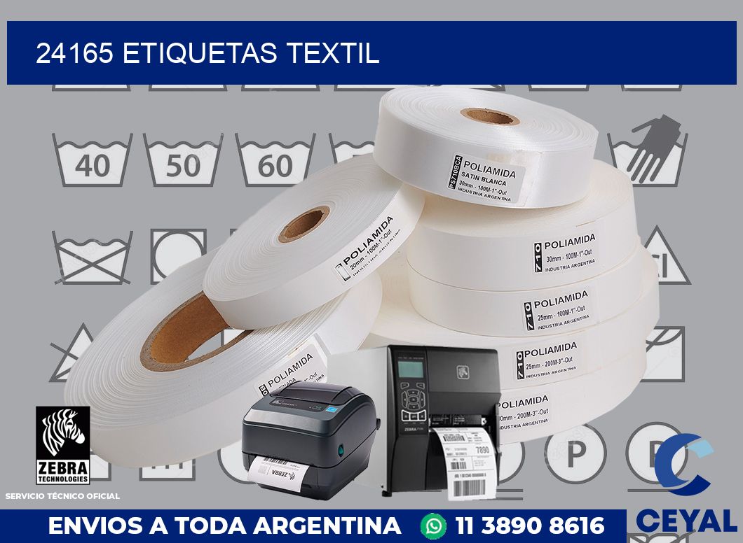 24165 etiquetas textil