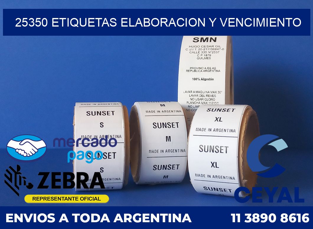25350 Etiquetas elaboracion y vencimiento