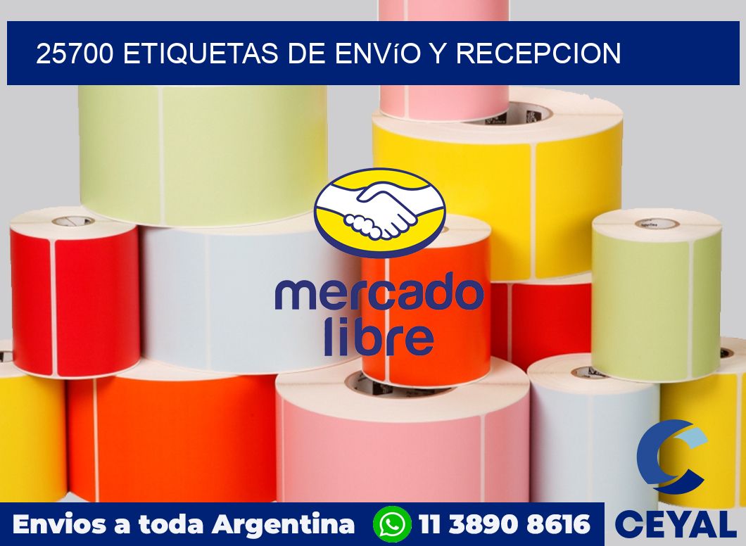 25700 Etiquetas de envío y recepcion