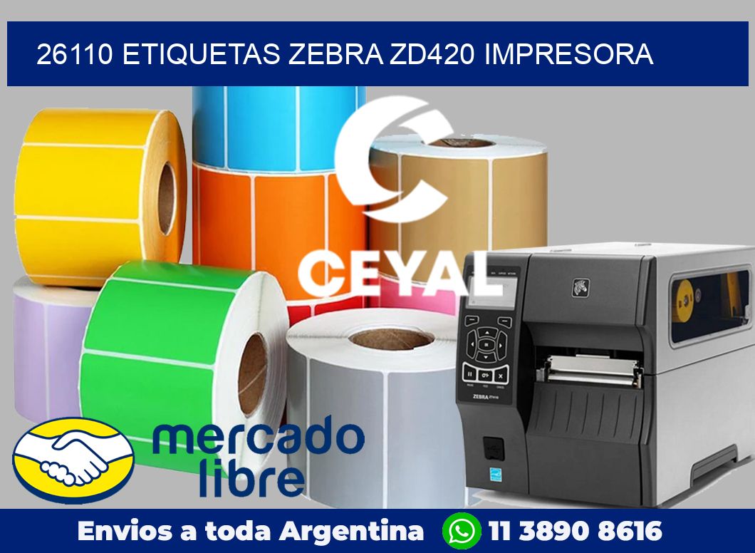 26110 etiquetas Zebra zd420 impresora