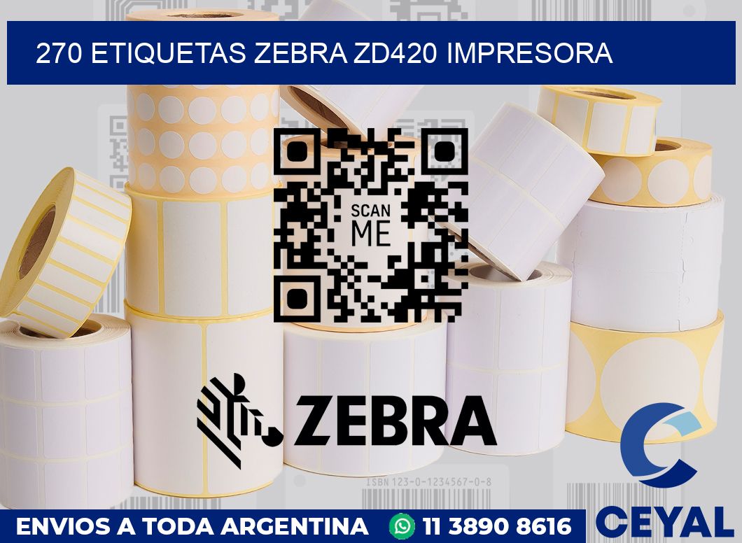 270 etiquetas Zebra zd420 impresora
