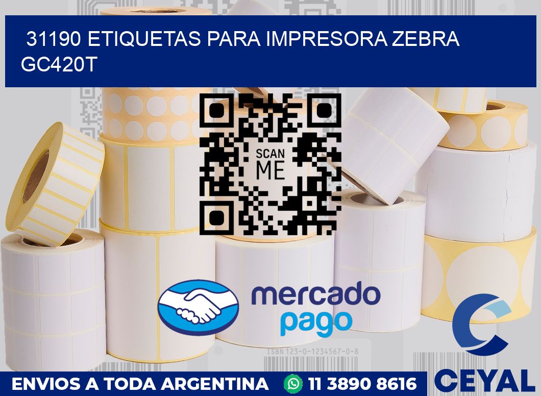 31190 etiquetas para impresora zebra GC420T