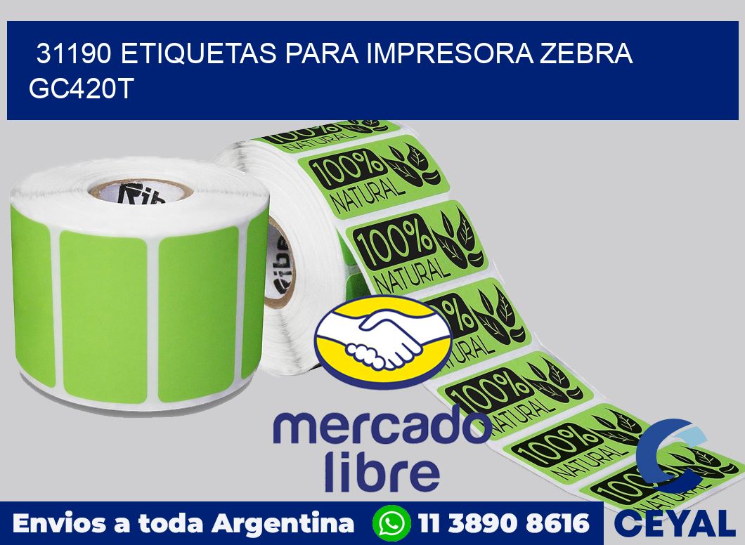 31190 etiquetas para impresora zebra GC420T