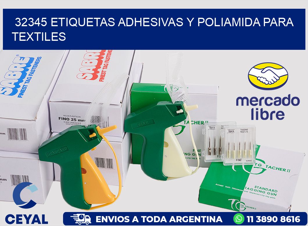 32345 Etiquetas adhesivas y poliamida para textiles