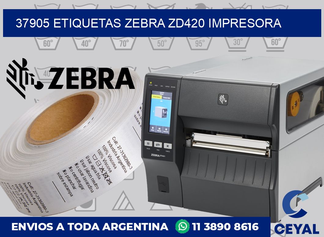 37905 etiquetas Zebra zd420 impresora