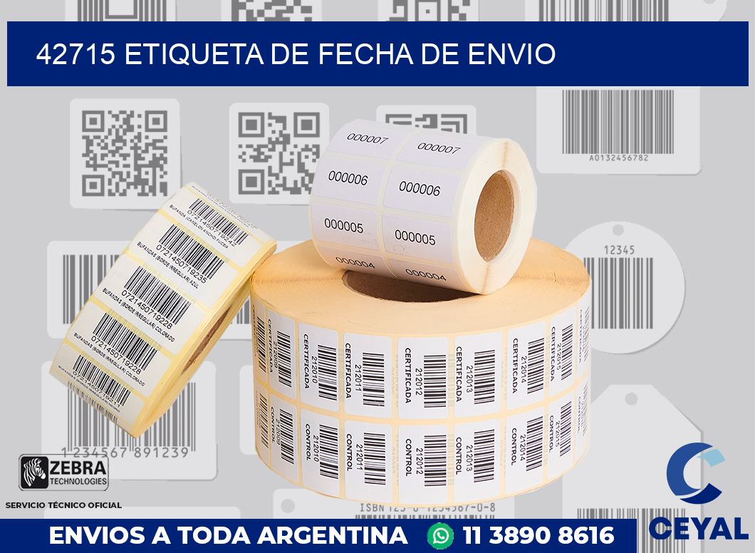 42715 Etiqueta de fecha de envio