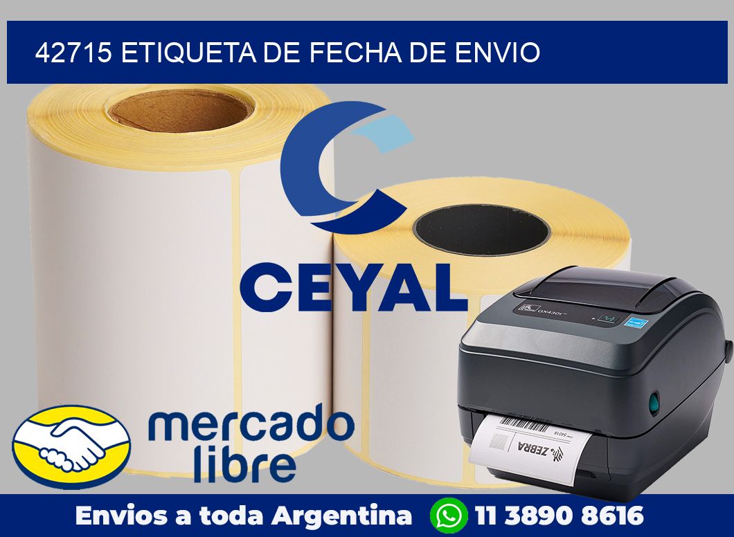 42715 Etiqueta de fecha de envio