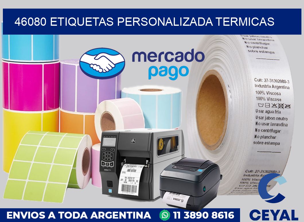 46080 etiquetas personalizada termicas