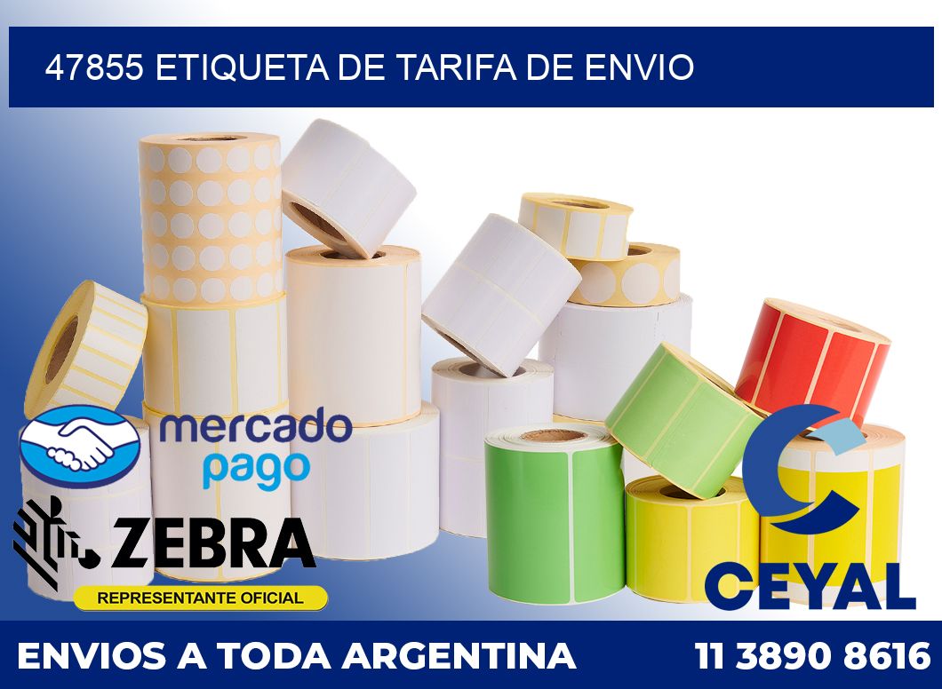 47855 Etiqueta de tarifa de envio