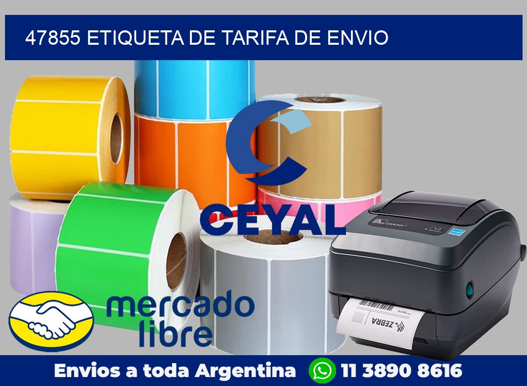 47855 Etiqueta de tarifa de envio