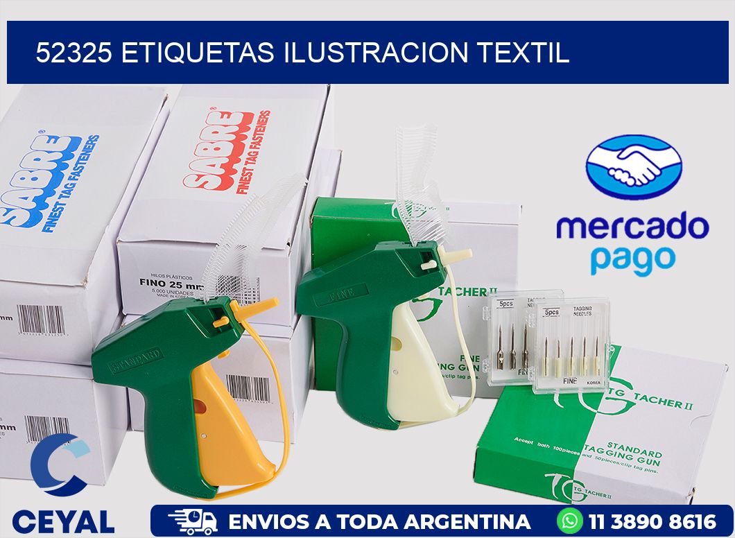 52325 etiquetas ilustracion textil
