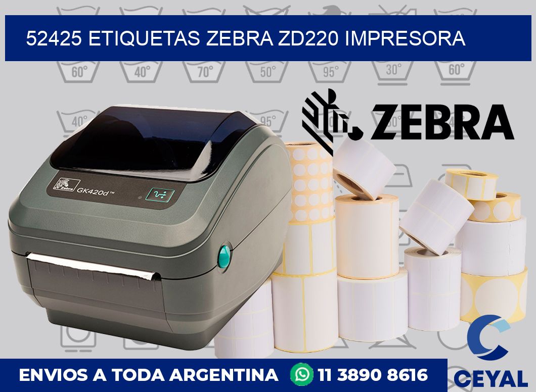 52425 etiquetas Zebra zd220 impresora