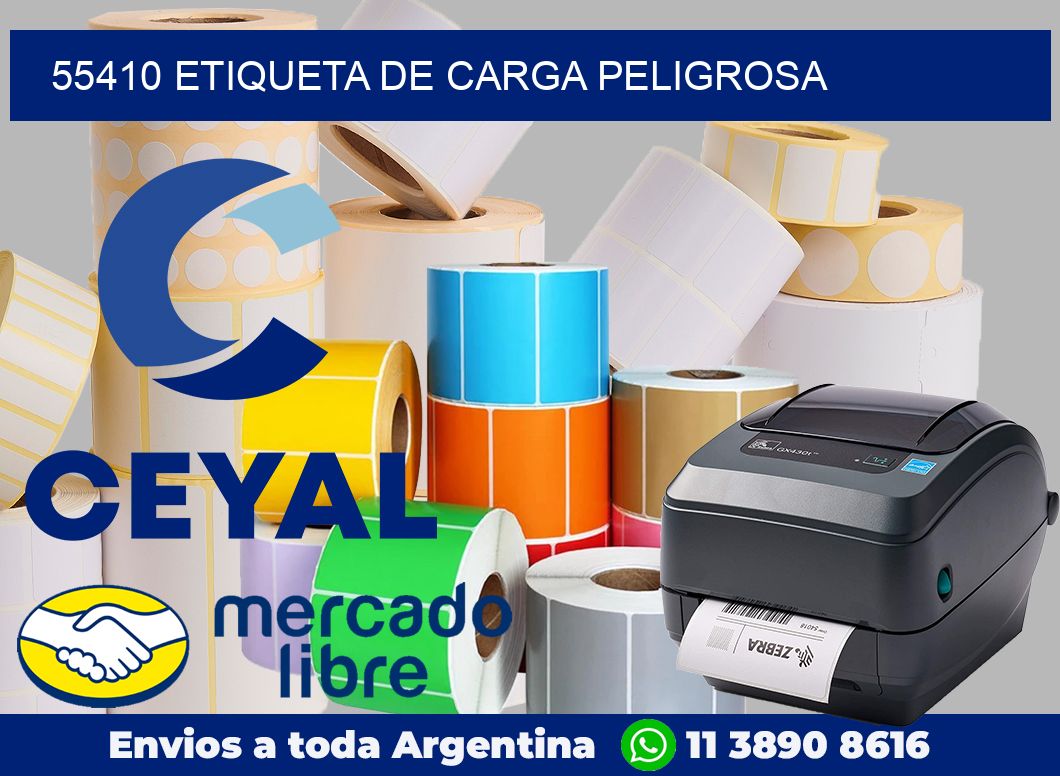 55410 Etiqueta de carga peligrosa